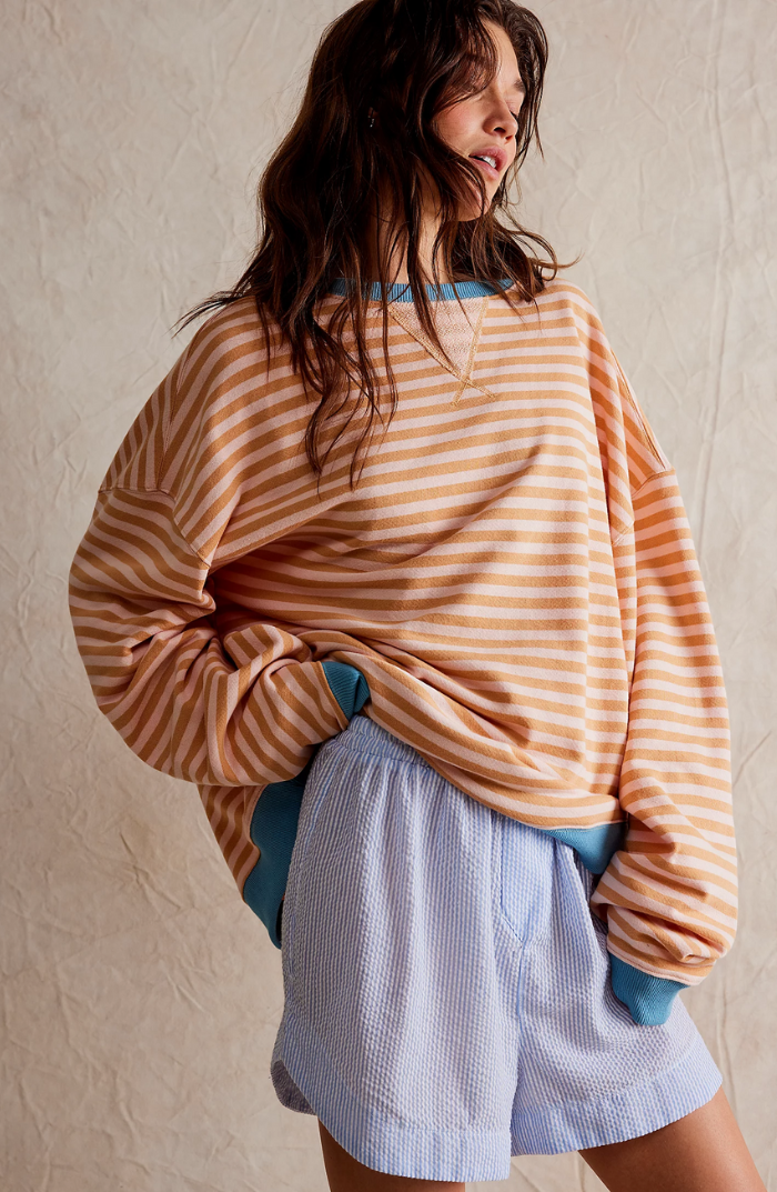 MIKAELA – LAIDBACK STRIPED SWEATER