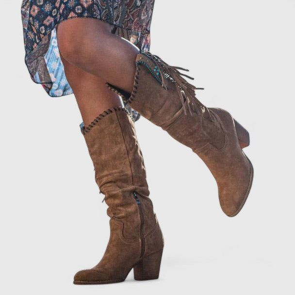 LILA – FRINGE HEEL BOOT