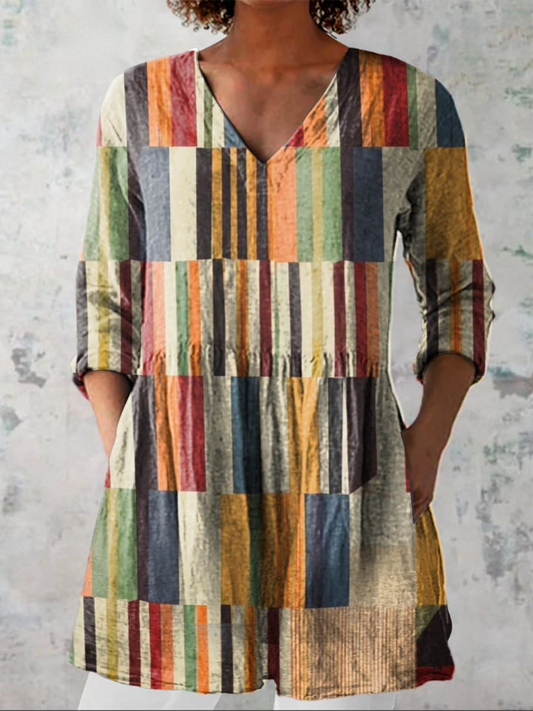 Farrah - Long V-Neck Shirt