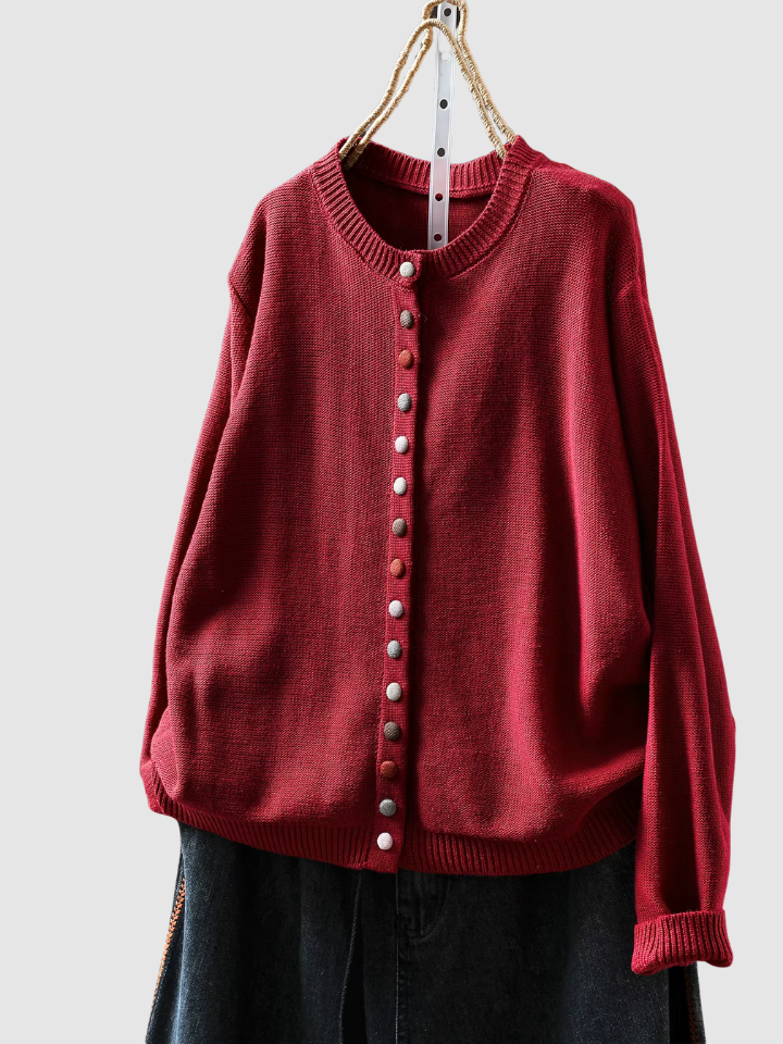 MILA – PLAYFUL BUTTON CARDIGAN