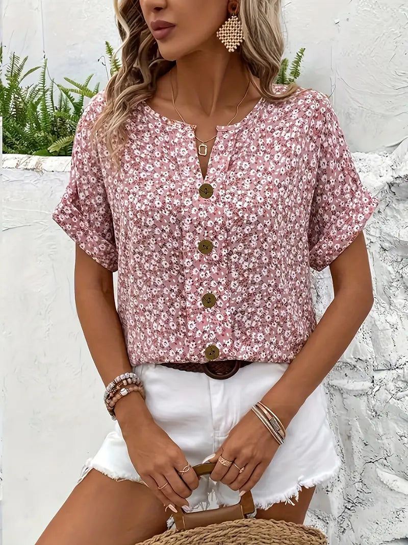 ZYNALIA – FLORAL PINK PRINT BLOUSE FOR EVERYDAY ELEGANCE