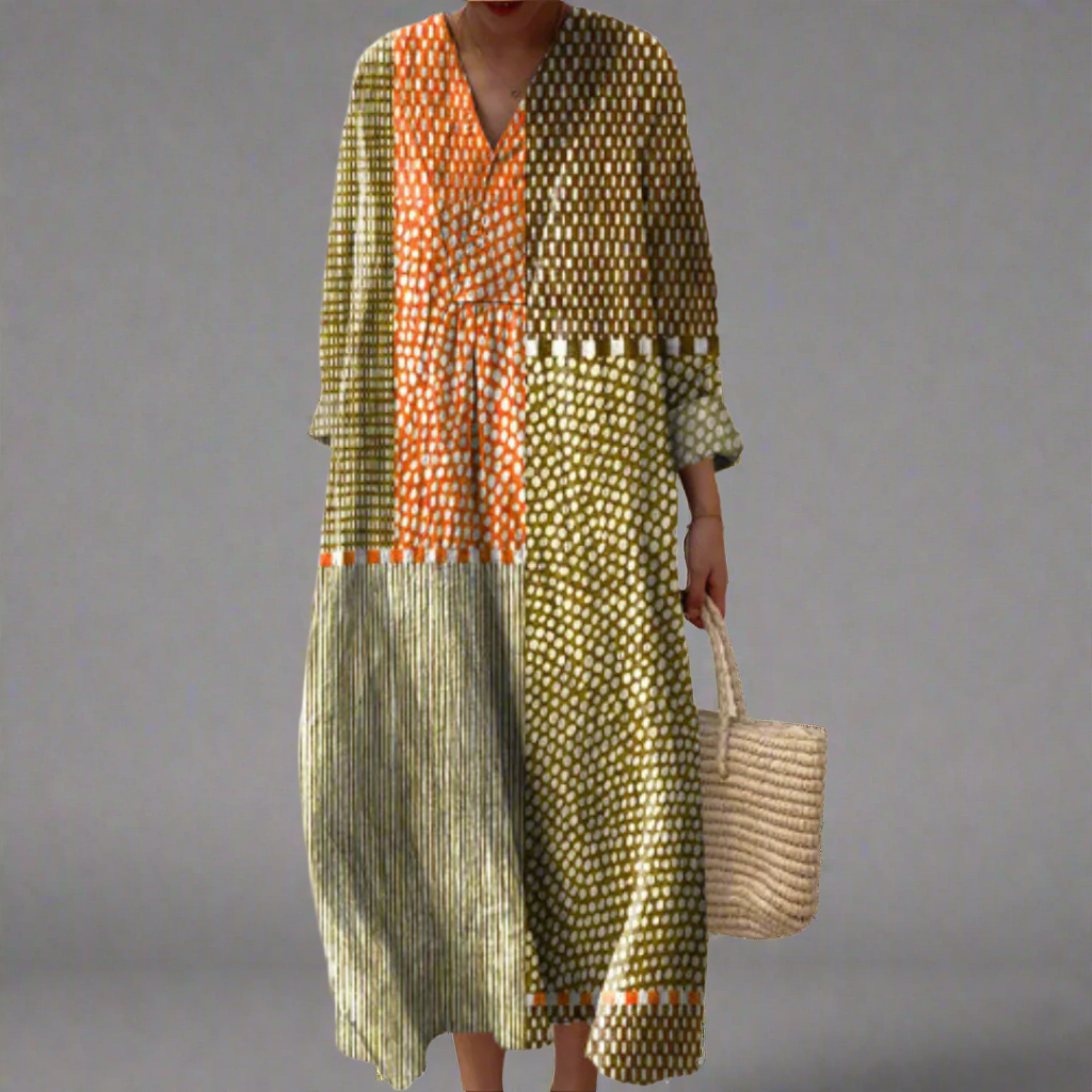 NORA – PATCHED POETRY MAXI DRESS