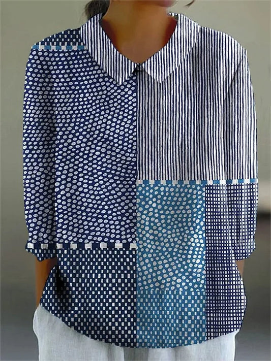 NAOMI – PATCHWORK PRINT BLOUSE
