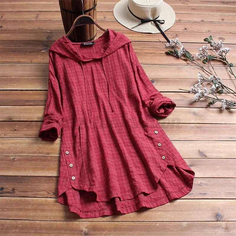 JESSICA – BOHO HOODED TUNIC DRESS