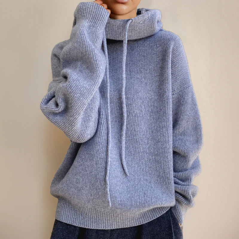 Meriam Soft Knit Hoodie with Winter Comfort