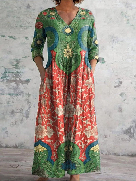 GRETA – BOHEMIAN PRINT MAXI DRESS