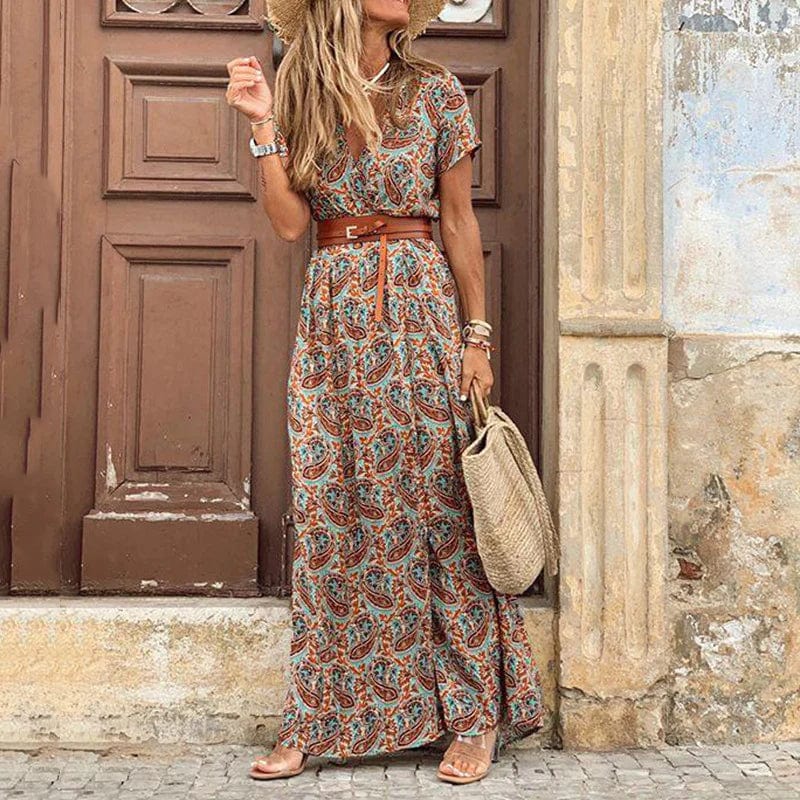 Giselle – Maxi Ibiza Dress (Includes Belt)