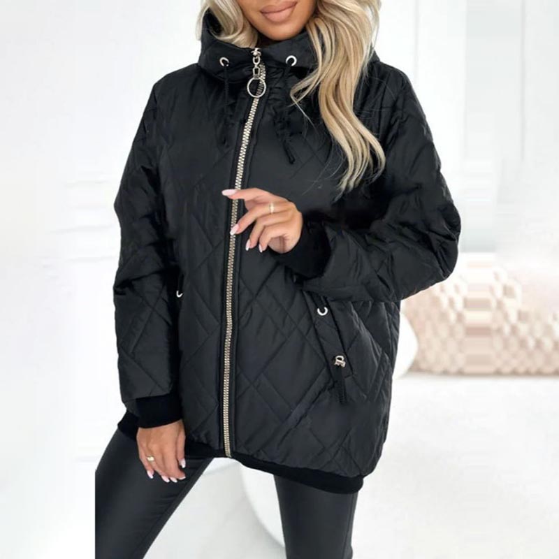 YANNAH – THE DIAMOND QUILTED HOODED JACKET