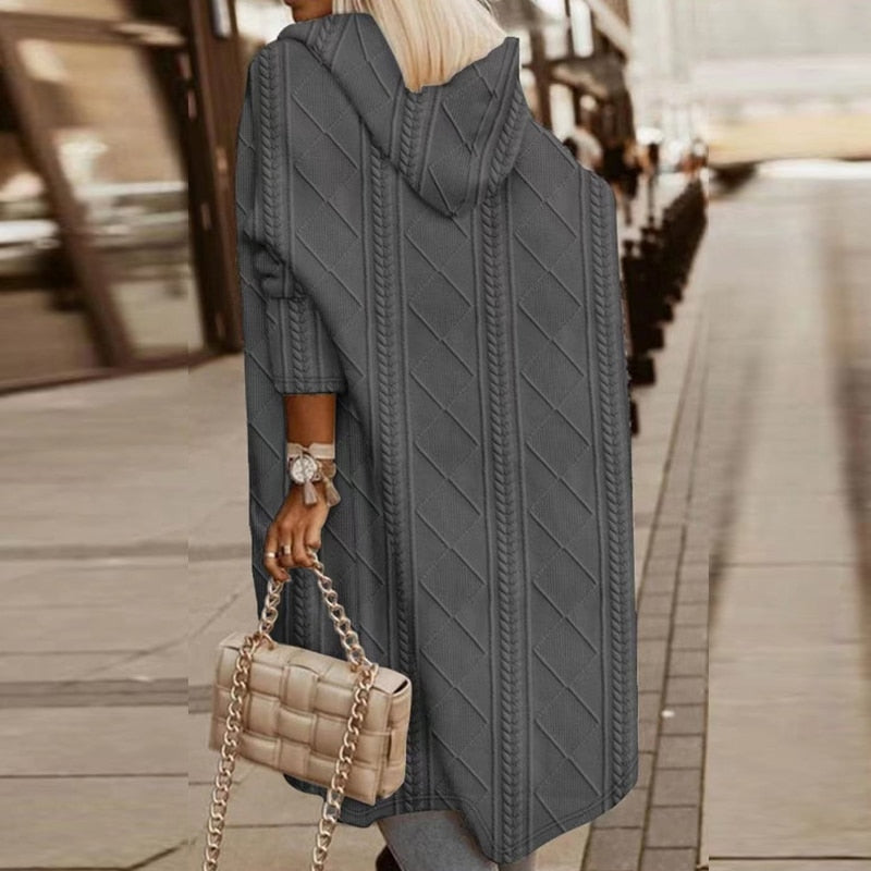 FAITH – LONG HOODED KNIT CARDIGAN