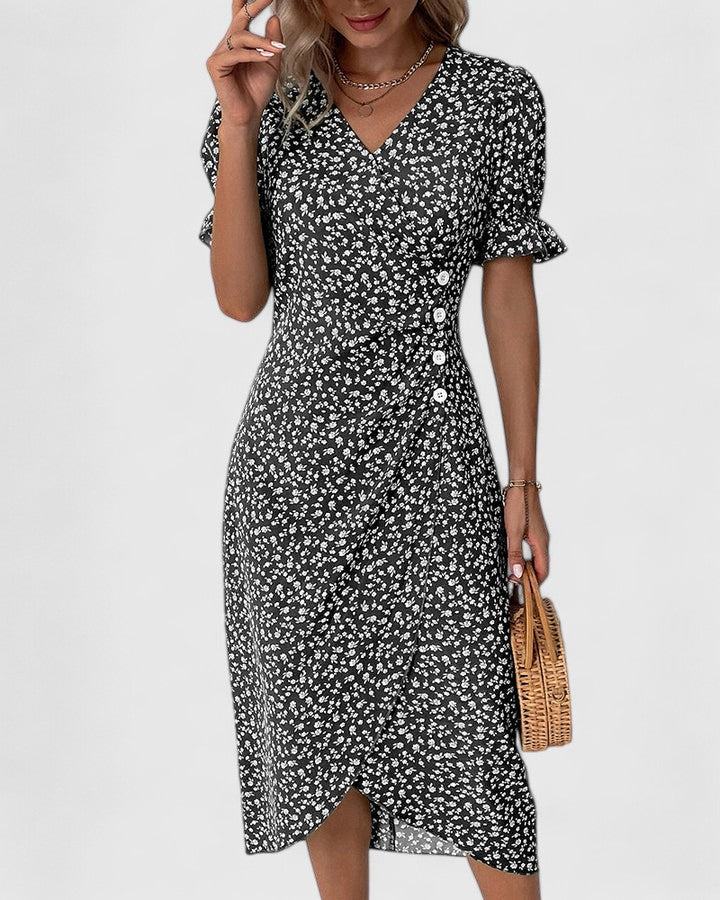 SOPHIA – BLOOM WRAP MIDI DRESS