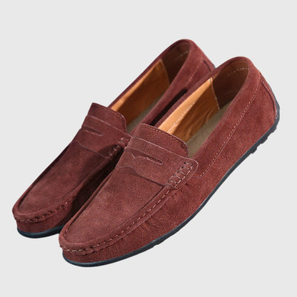 KATY – SUEDE PENNY LOAFERS