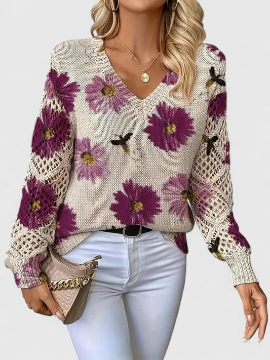 CHARLIE – BLOOMING CHARM KNIT SWEATER