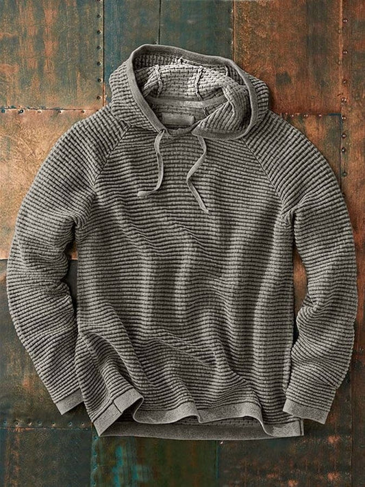 PETER – TEXTURED KNIT HOODIE
