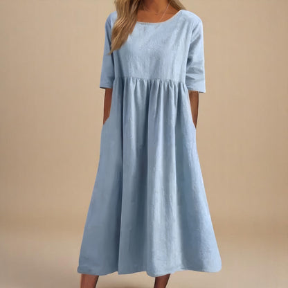 GRACE – FLOWY DAYLIGHT MIDI DRESS