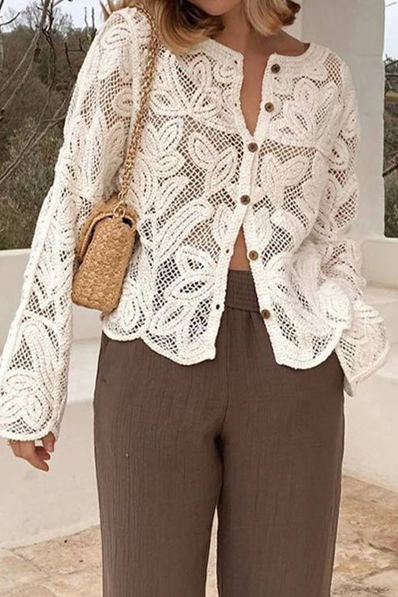 AMANI – CASUAL DAILY HOLLOW OUT BUTTONED OUTERWEAR