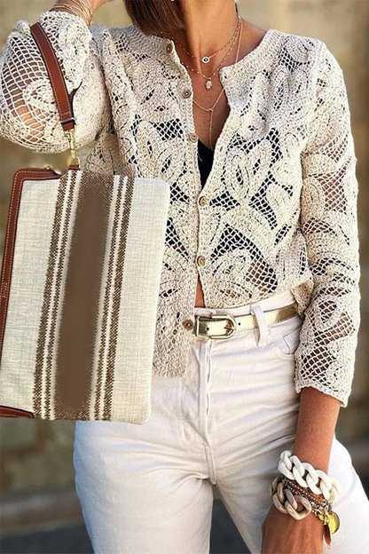 AMANI – CASUAL DAILY HOLLOW OUT BUTTONED OUTERWEAR