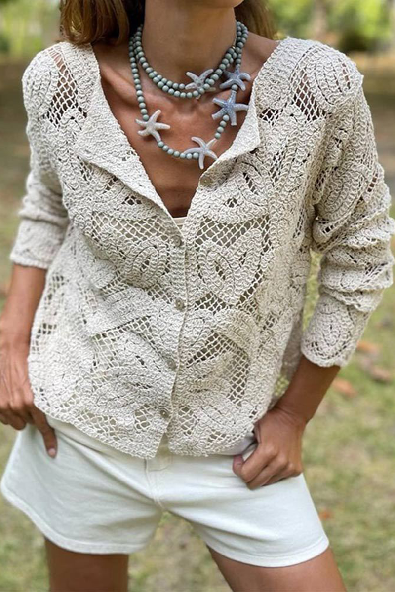 AMANI – CASUAL DAILY HOLLOW OUT BUTTONED OUTERWEAR