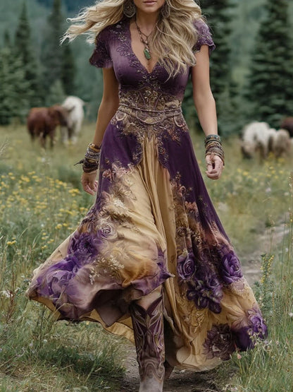 Mavis – Elegant Floral Maxi Dress