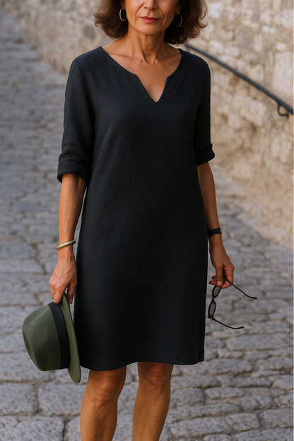 Elvy - Sleek V-Neck Dress