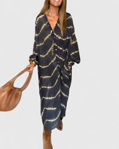 KELISSEA – ELEGANT BOHO STRIPED MAXI DRESS