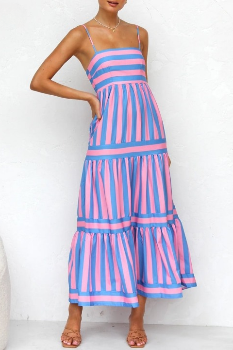 The Timeless Striped Midi Dress