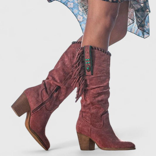 LILA – FRINGE HEEL BOOT