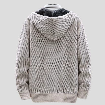 Beckett – Textured Knit Fleece Hoodie