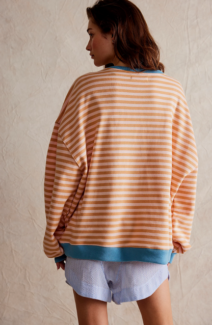 MIKAELA – LAIDBACK STRIPED SWEATER