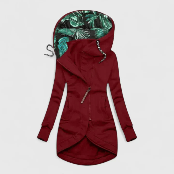 JAENA – ASYMMETRIC TROPICAL HOODIE
