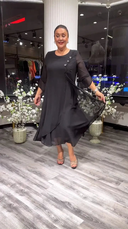 SAMARA – WOMEN'S CHIFFON SOLID COLOR LOOSE DRESS