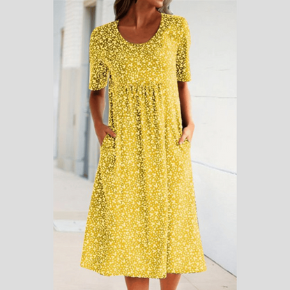 ODALYS – STYLISH FLORAL PRINT MIDI DRESS