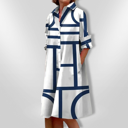 CLAIRE – METRO CHIC SHIRT DRESS
