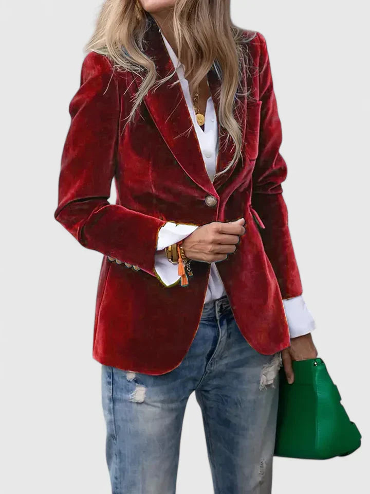 VICTORIA – ELEGANT VELVET BLAZER