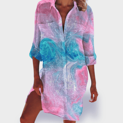 Tessa – Vibrant Summer Print Shirt