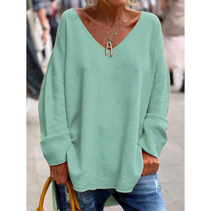 NORA - CASUAL CHIC V-NECK BLOUSE