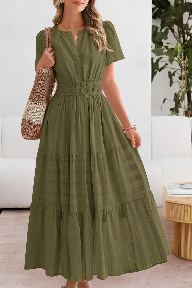 FREYA – SUNLIT CHARM TIERED MAXI DRESS