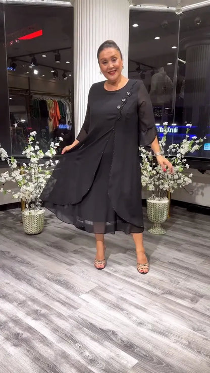 SAMARA – WOMEN'S CHIFFON SOLID COLOR LOOSE DRESS