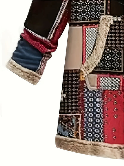 CYBELE – COZY PATCHWORK HOODED COAT
