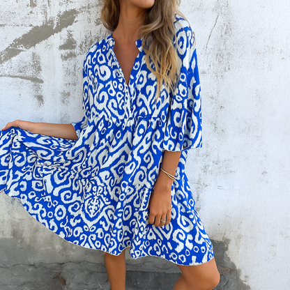 AVA – VIBRANT ESCAPE TUNIC DRESS