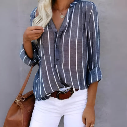 CALENIRAE – STRIPED BUTTON-UP SHIRT