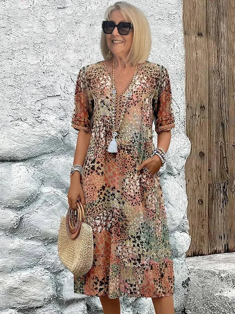 SUSAN – CAREFREE BOHO MIDI DRESS