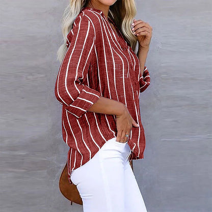 CALENIRAE – STRIPED BUTTON-UP SHIRT