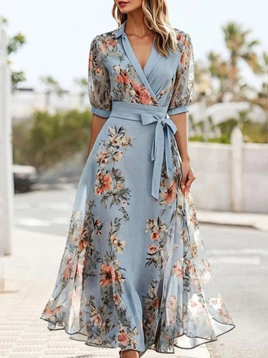 Elsie - Chic Floral Midi Dress