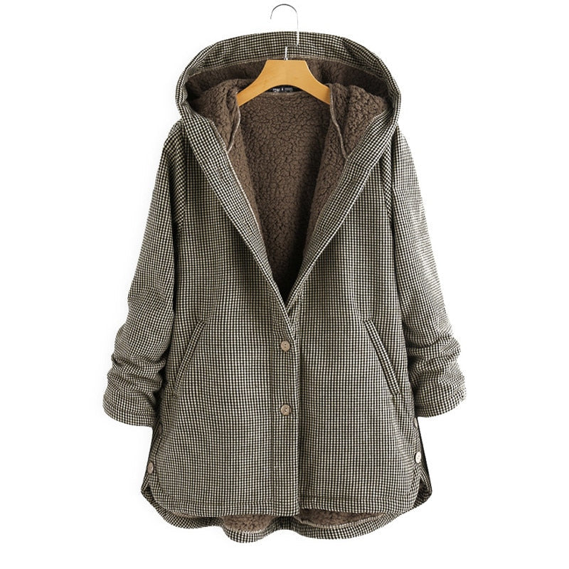 Dulce - Checked Hooded Coat