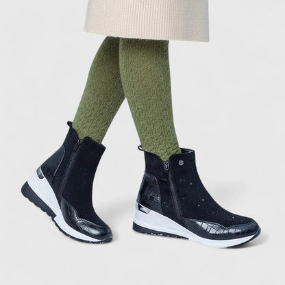 BROOKE – STYLISH ZIP-UP WEDGE BOOTS