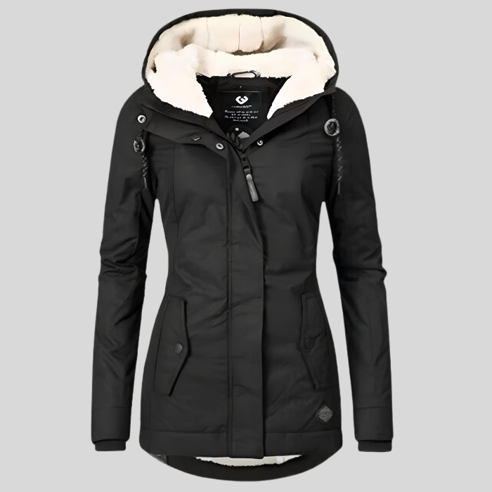ORAVESSIA – WATERPROOF LONG JACKET WITH HOOD AND LINING