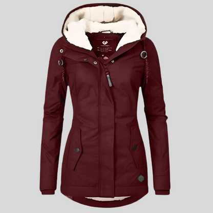 ORAVESSIA – WATERPROOF LONG JACKET WITH HOOD AND LINING