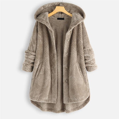 MIRA – COZY HOODED BUTTON JACKET