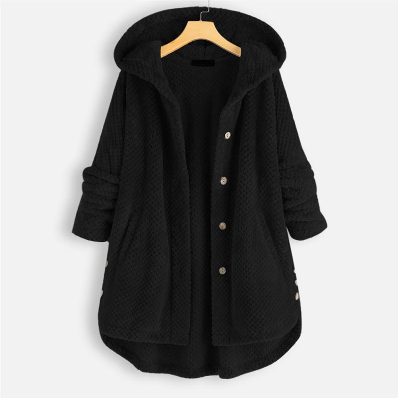 MIRA – COZY HOODED BUTTON JACKET