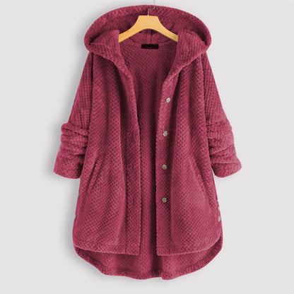 MIRA – COZY HOODED BUTTON JACKET